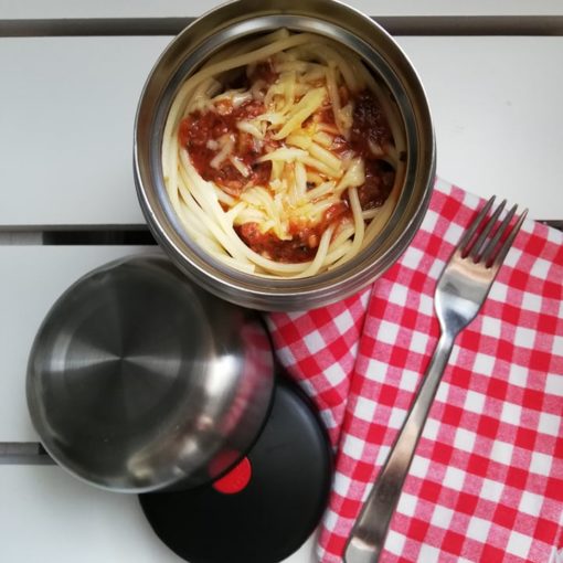 Термос за топла домашна храна, спагети