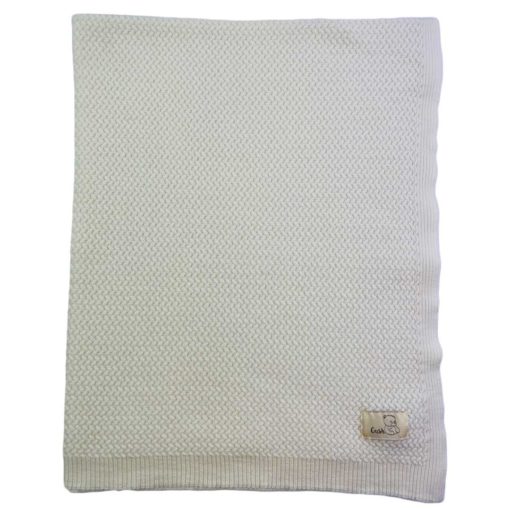 бебешко мерино одеяло цвят неизбелено бяло