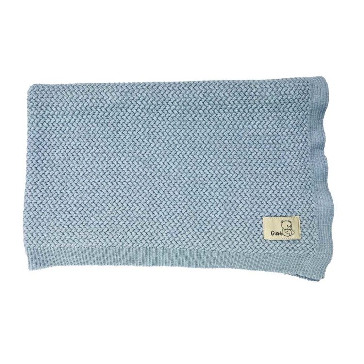 Бебешко мериносово одеяло, синьо