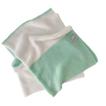 Двуцветно детско одеяло (пелена) от органичен памук Gush
