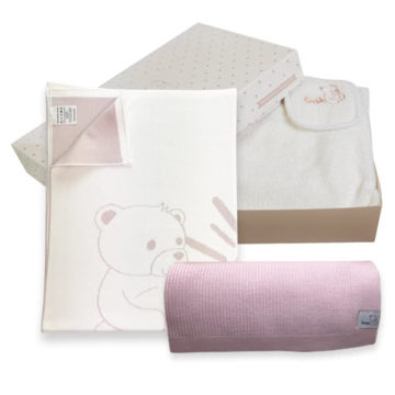 Пакет включващ жакардово одеяло, хавлия и мерино одеяло