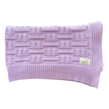 Детско одеяло от органичен памук, цвят светло лилав