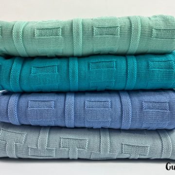 Плетено детско одеяло от био памук, четири цвята