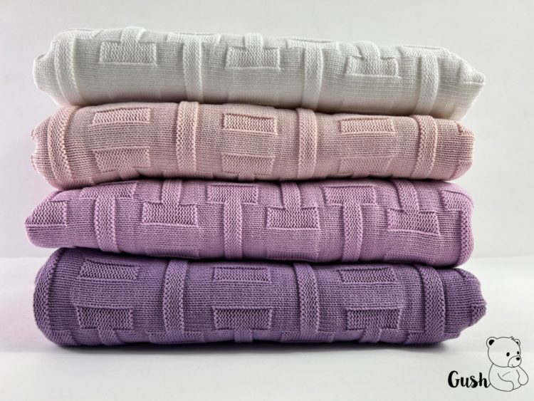 Плетено детско одеяло от био памук, 4 цвята