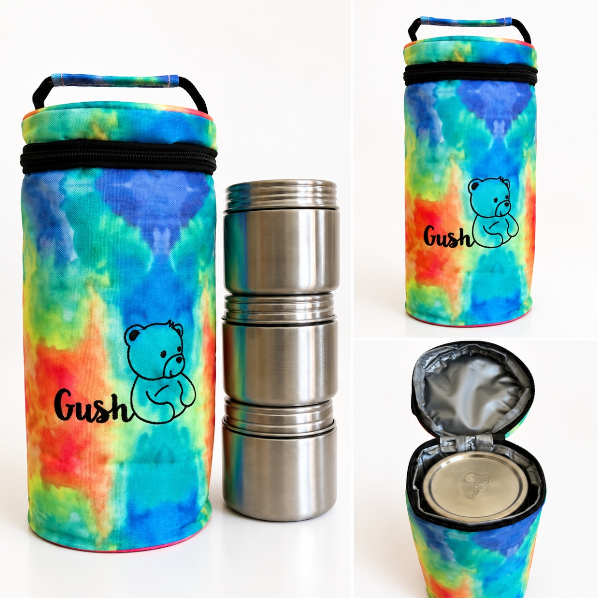 Стоманени буркани Gush, комплект 3М