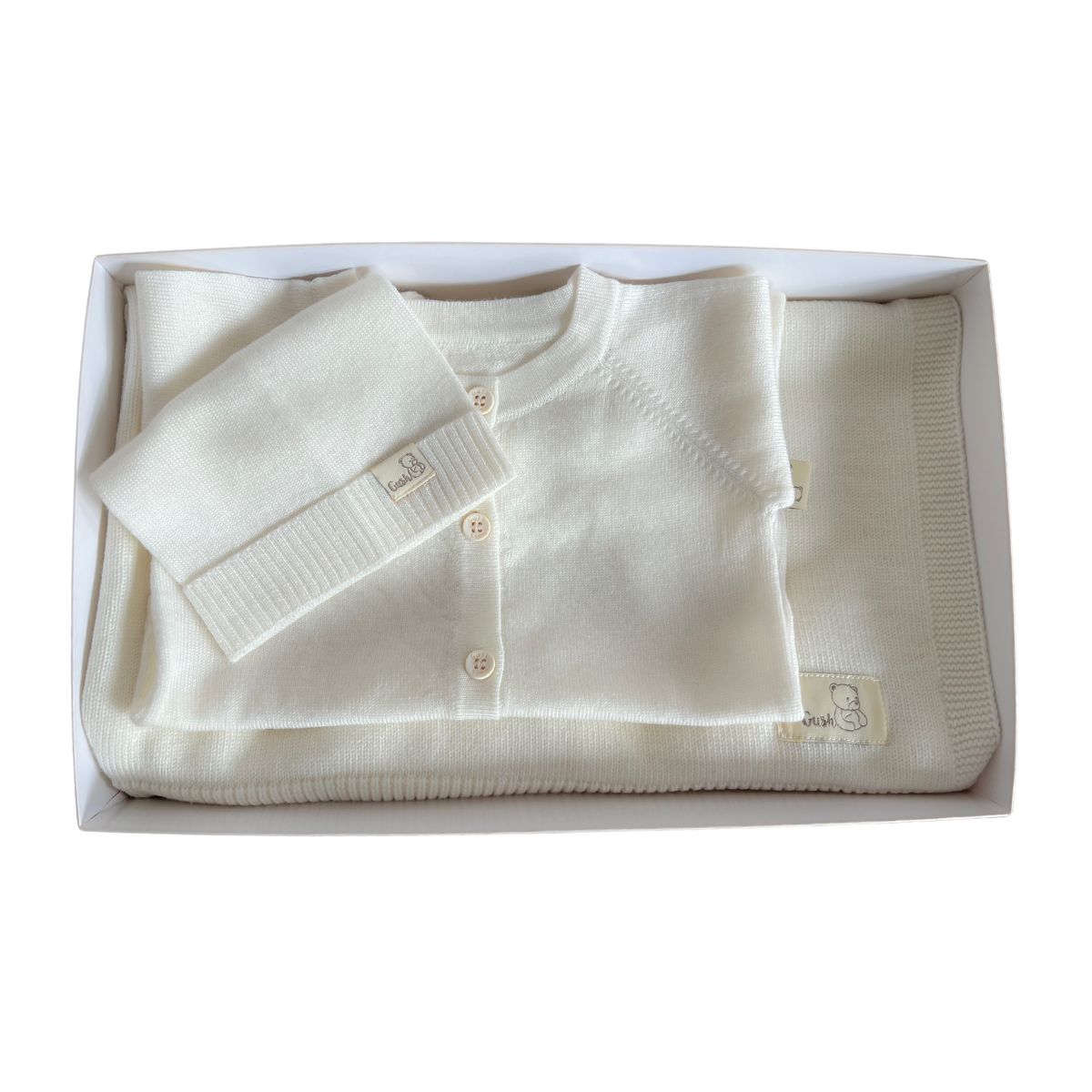 Комплект пелена и дрешки за новородено, merino Gush 5 100% фина мерино вълна