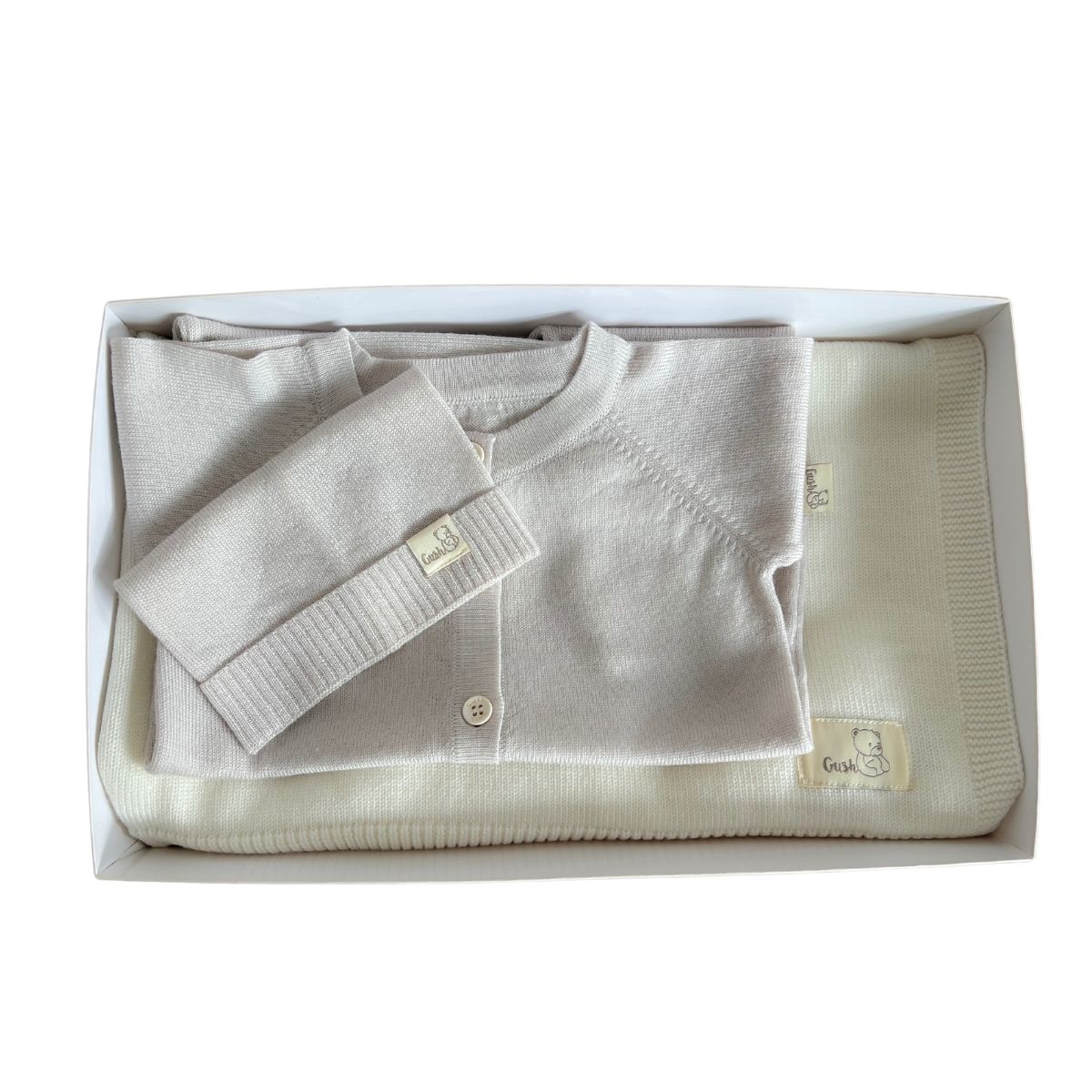 Комплект пелена и дрешки за новородено, merino Gush 10 100% фина мерино вълна