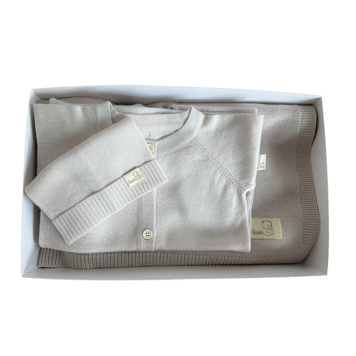 Комплект пелена и дрешки за новородено, merino Gush 2 100% фина мерино вълна