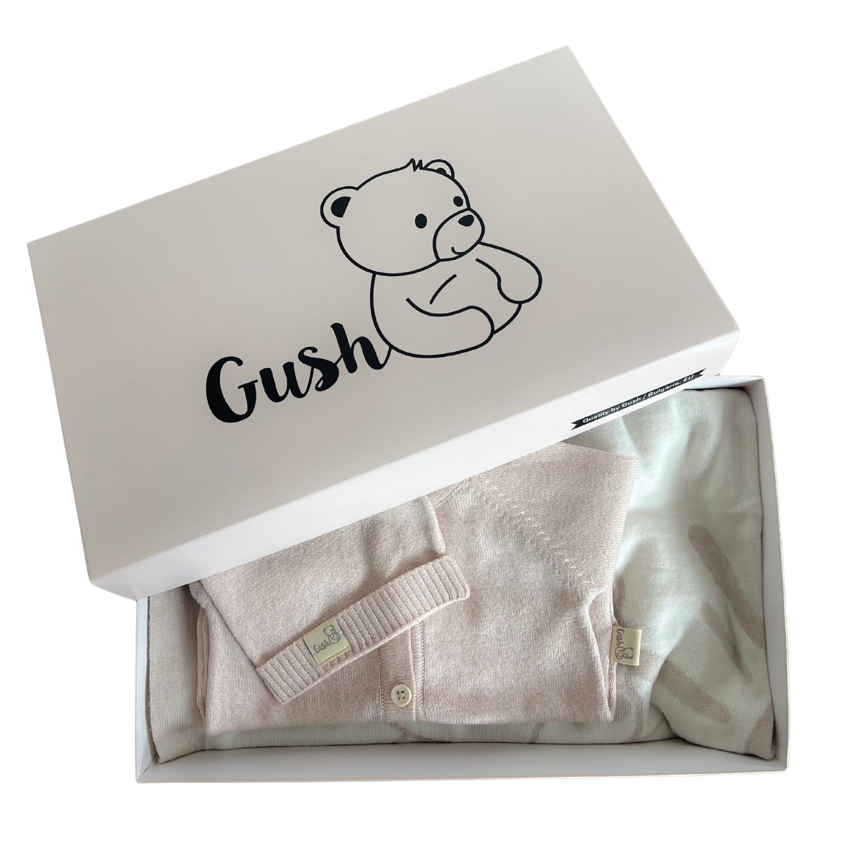 Комплект за бебе Gush: органична памучна дрешка и мерино одеяло за всеки сезон 2 2 Комплект за бебе Gush: органична памучна дрешка и мерино одеяло за всеки сезон