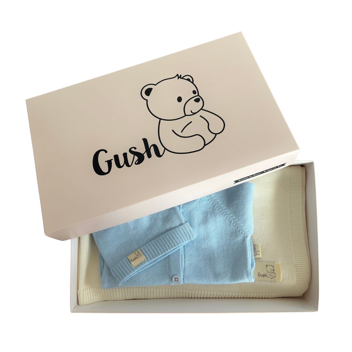 Комплект за бебе Gush: органична памучна дрешка и мерино одеяло за всеки сезон 3 15 Комплект за бебе Gush: органична памучна дрешка и мерино одеяло за всеки сезон