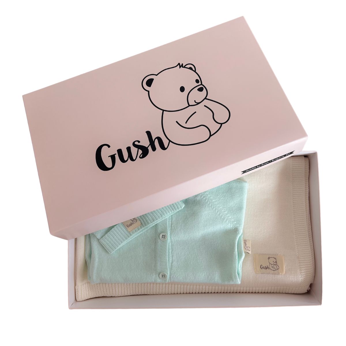 Комплект за бебе Gush: органична памучна дрешка и мерино одеяло за всеки сезон 3 5 Комплект за бебе Gush: органична памучна дрешка и мерино одеяло за всеки сезон