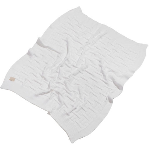 Детско одеяло от био памук, цвят бял