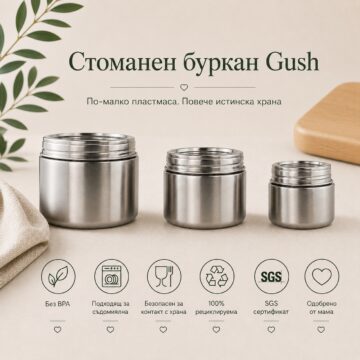 стоманена кутия за храна с гарантирано затваряне