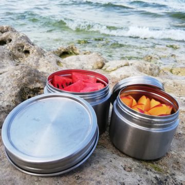 безопасен буркан за течни хранини на плажа от Gush